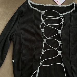 cute crop long sleeve, open front